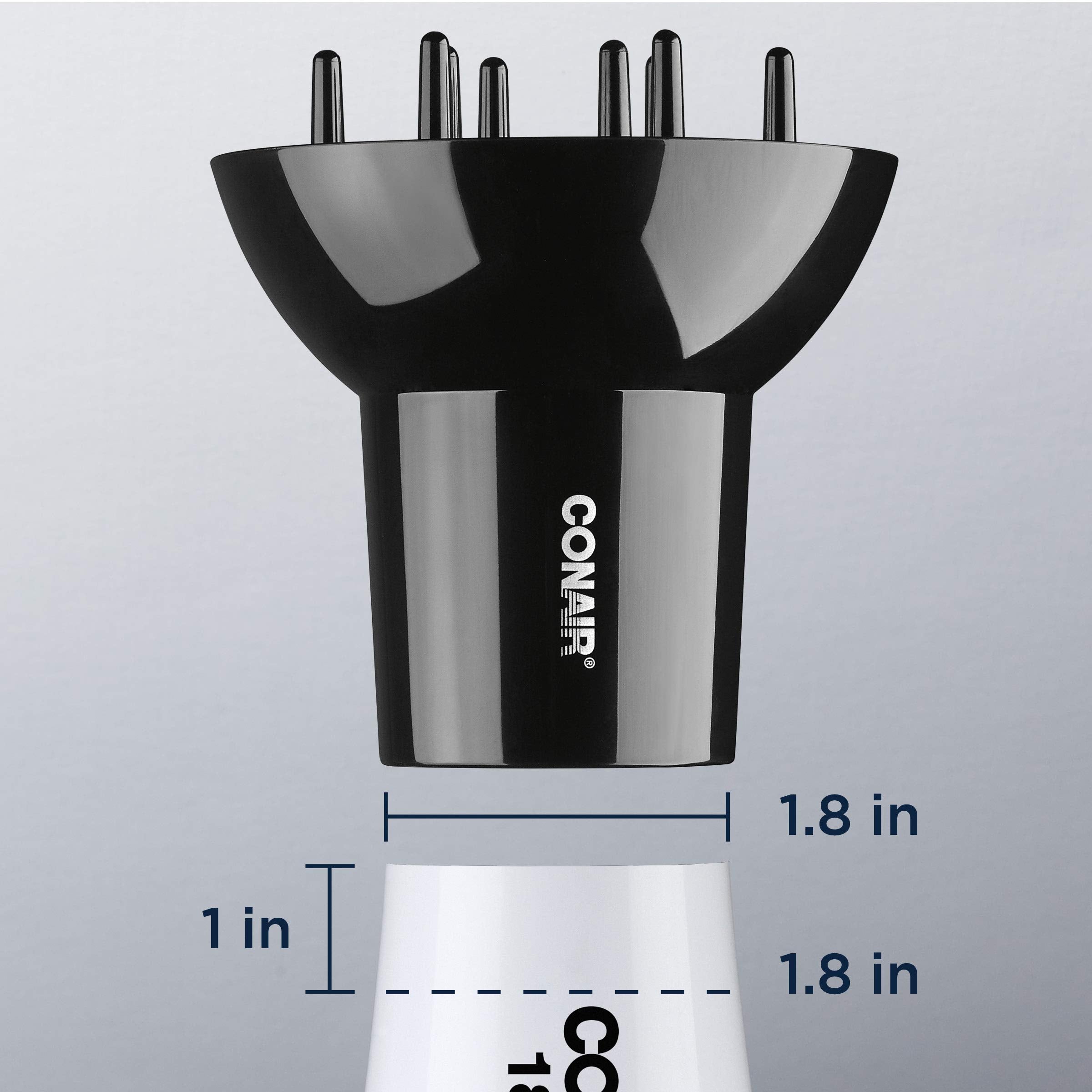 Conair Volumizing Hair Diffuser, Adjustable Hair Dryer Attachment for Frizz-Free Curls to Fit Hair Dryer Nozzles from 1.8” to 2.3” Conair Volumizing Hair Diffuser, Adjustable Hair Dryer Attachment for Frizz-Free Curls to Fit Hair Dryer Nozzles from 1.8” to 2.3”